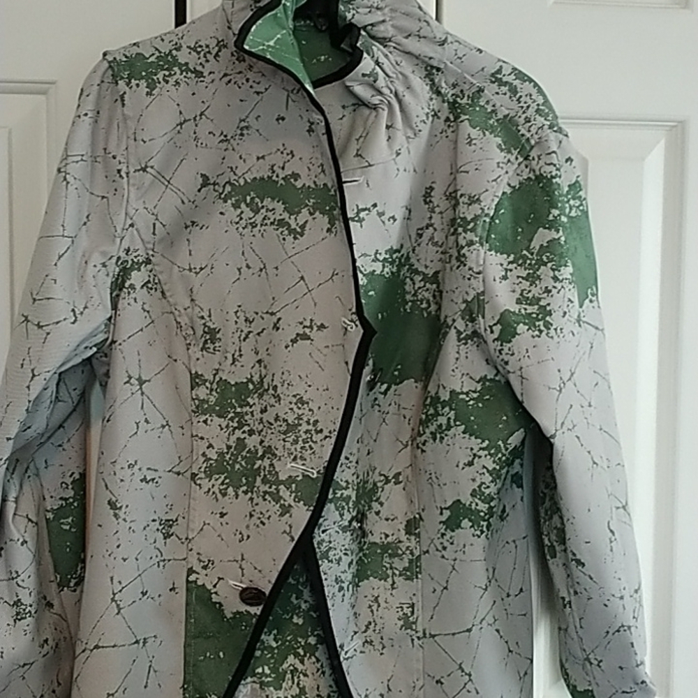Reversibles Green Graphic Print Reversible Jacket XL - Picture 10 of 13